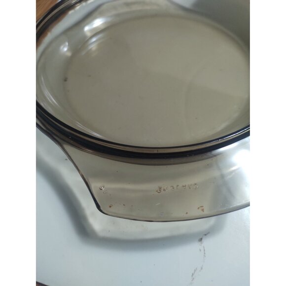 Vintage Pyrex England Brown Floral Vine Round  Casserole Dish with Lid - Picture 9 of 11